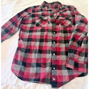 Eddie Bauer Women's Long Sleeve Button Down Flannel Shirt 2TXL